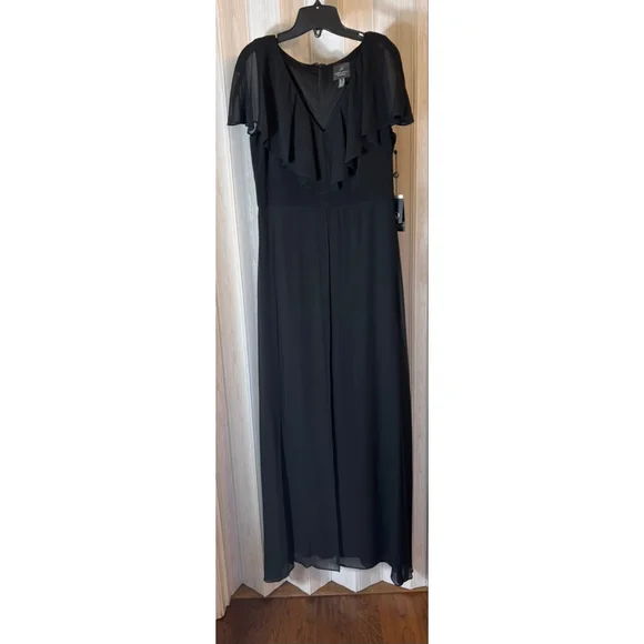 NWT Adrianna Papell Womens Chiffon and Jersey Jumpsuit SZ 10 - Picture 5 of 11